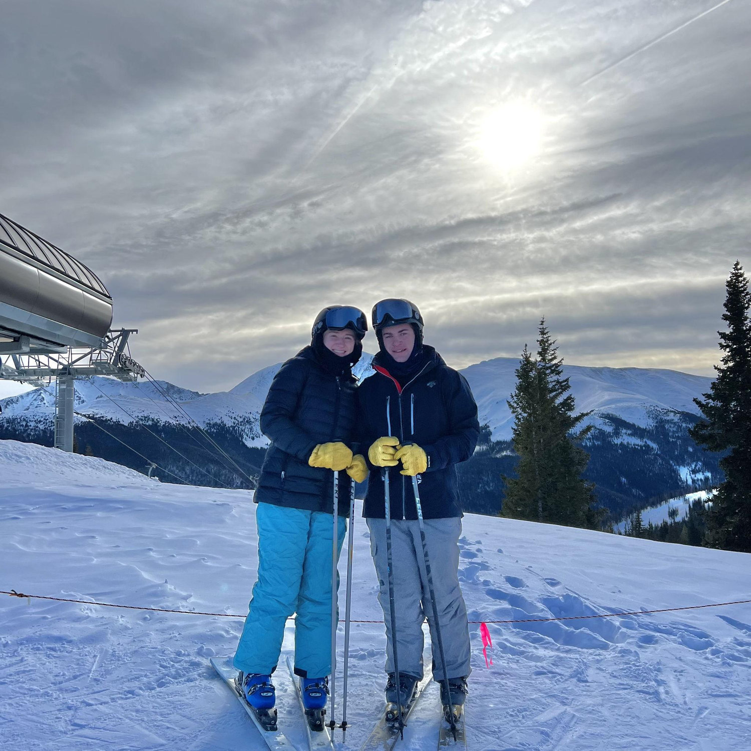 Cade taught Rachel how to ski by taking her down blacks without her knowing!