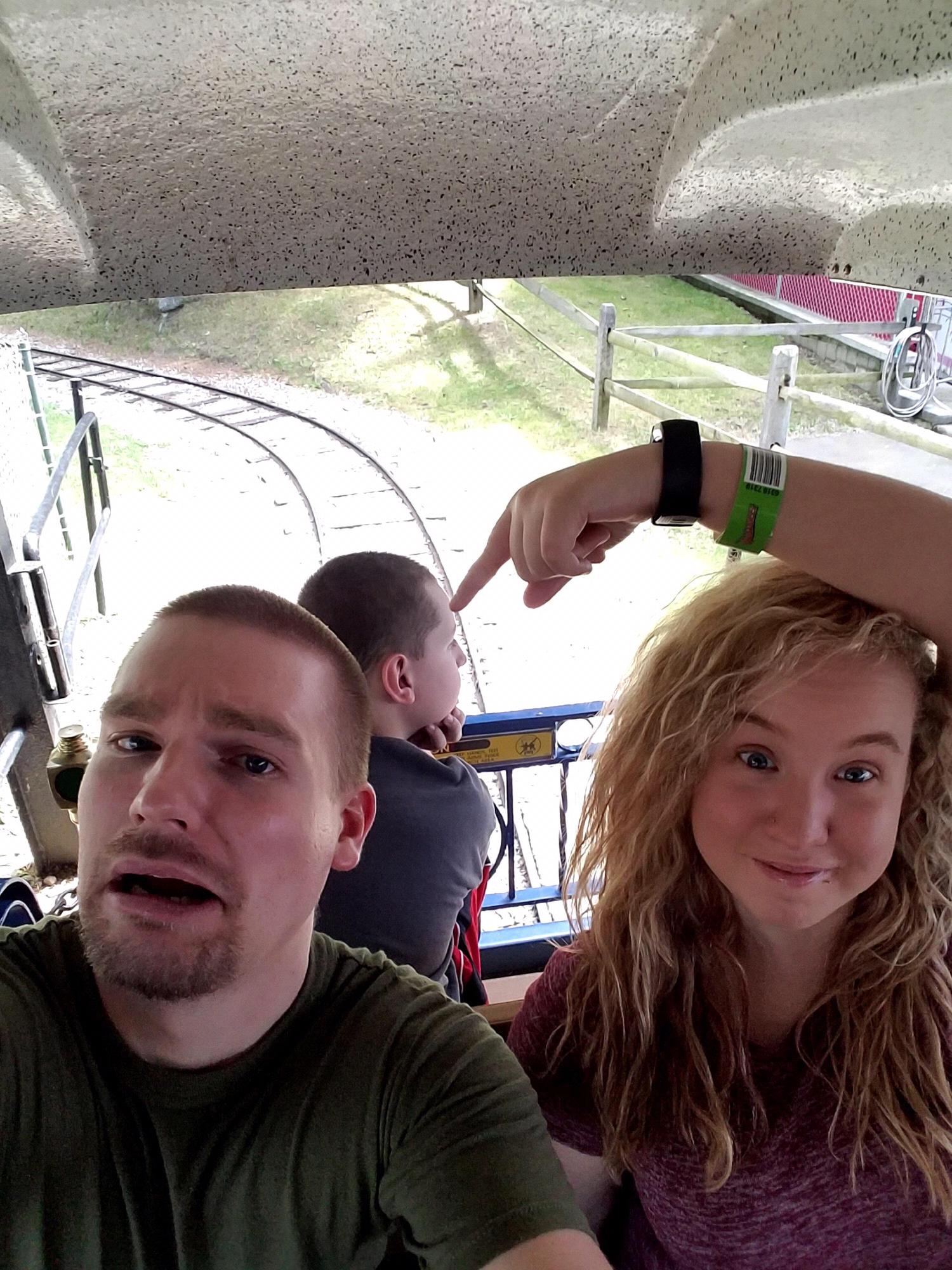 On the train at Waldameer!