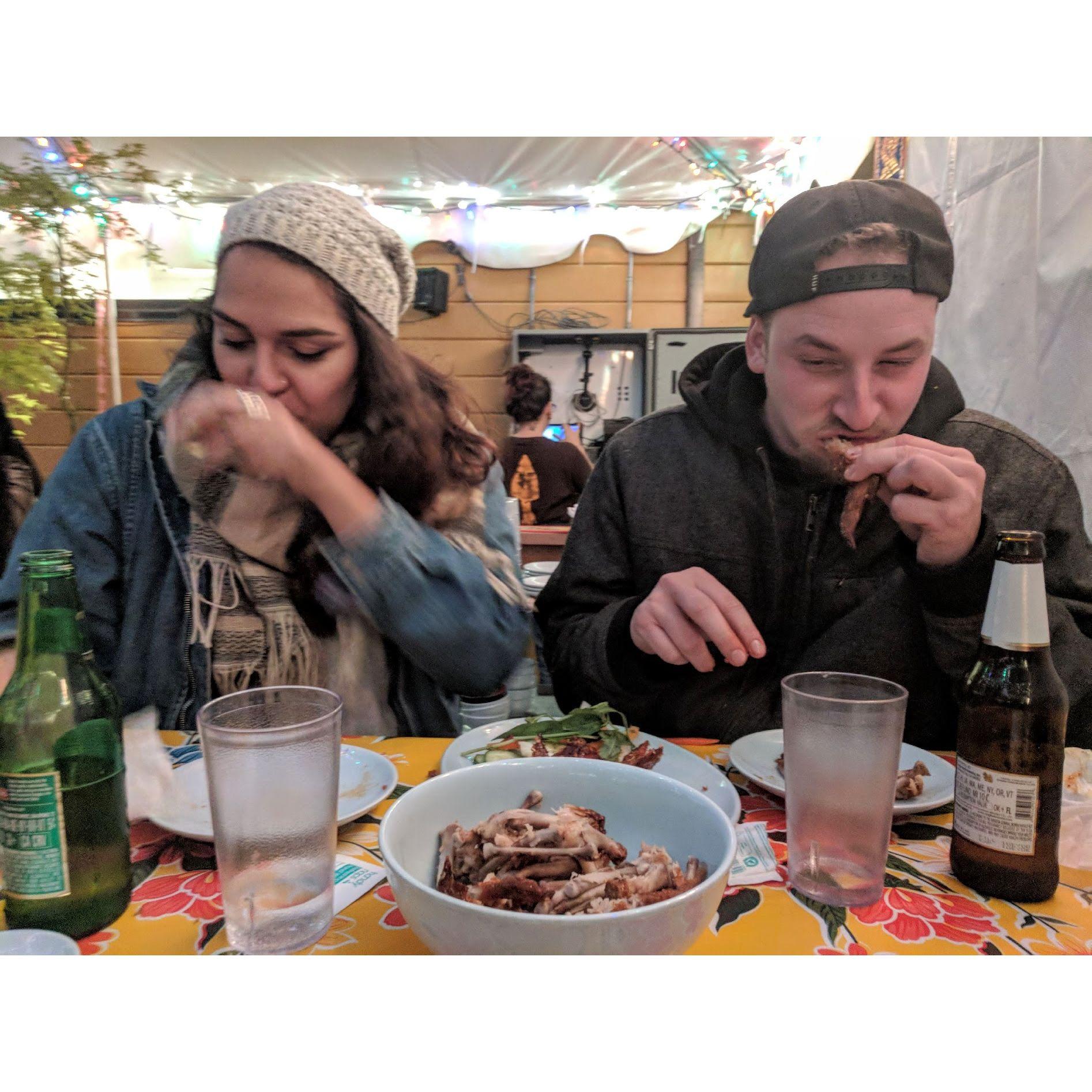 We bonded very well over food.