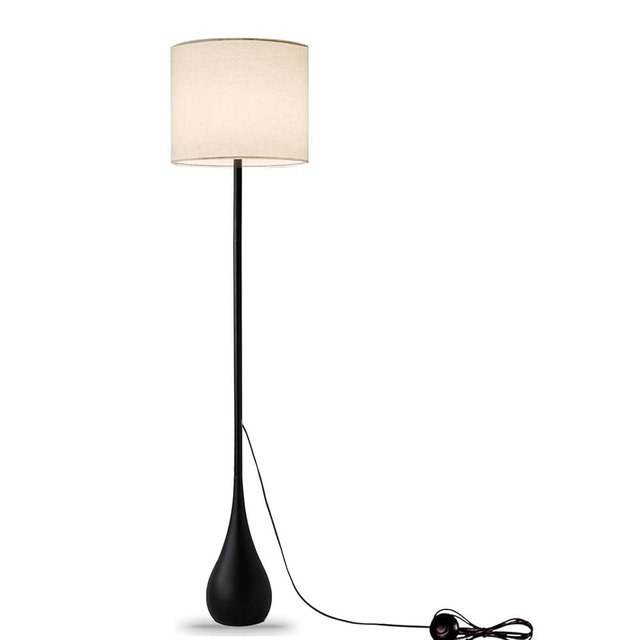 DLITISH Tall Floor Lamp for Living Room 71 inch Height Black Modern Floor Lamps Warm Light(3000k) Sturdy Teardrop Base Retro Corner Standing Lamp for Bedroom Office Reading