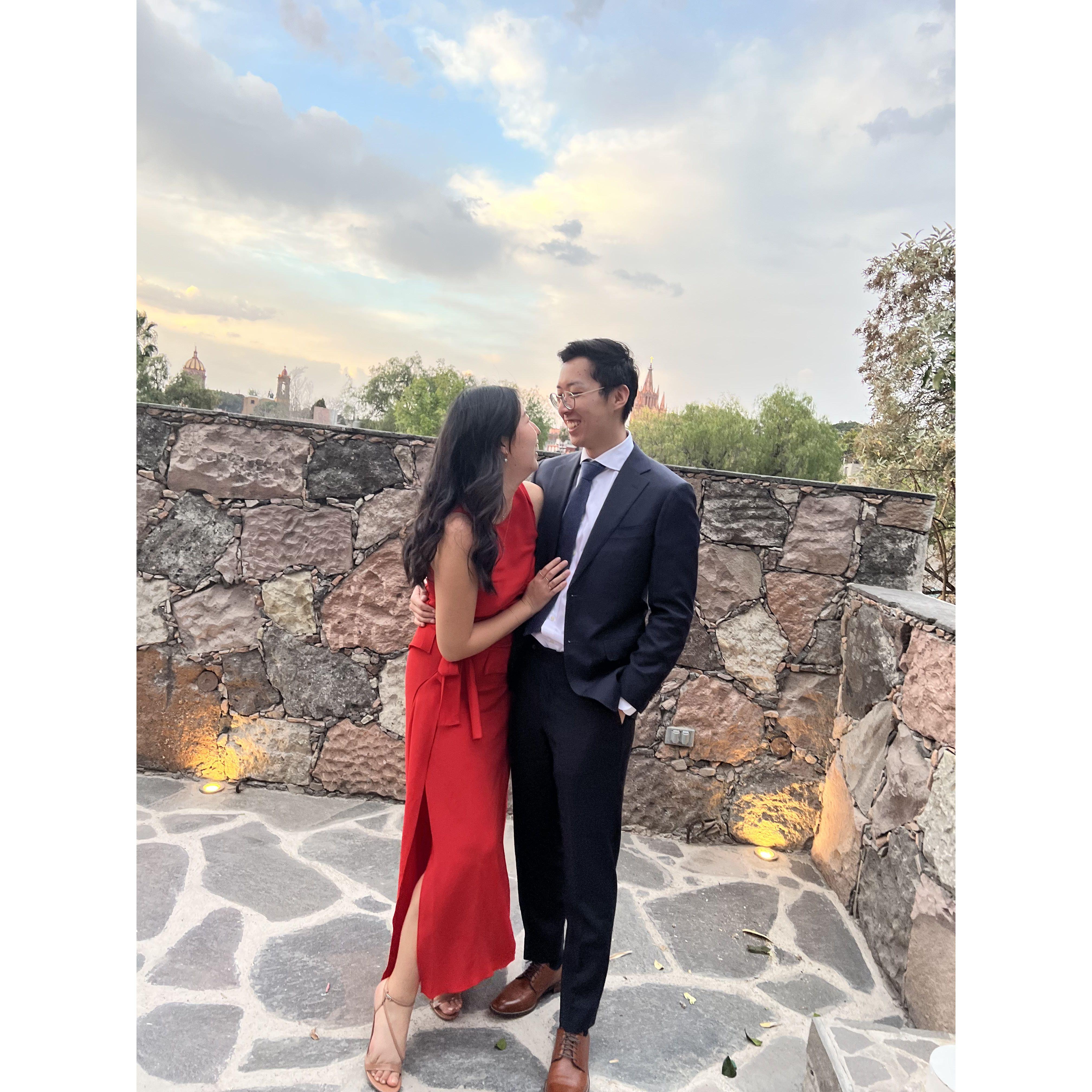 Watching our friends get married in Mexico!