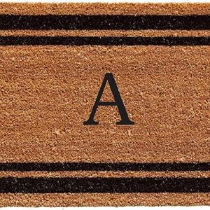Calloway Mills 152961830A Black Border 18" x 30" Monogram Doormat, (Letter A)