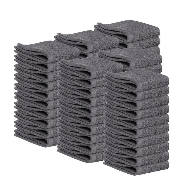 Tens Towels 60 Pack Cotton Washcloths, 12x12in, Ultra Soft, Gentle, Absorbent and Durable Face Towels, Hotel Quality, Ultimate Comfort, Perfect for Home, Gym, Spa and Beyond (Dark Grey)