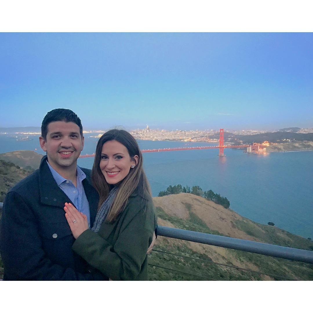 The day Kyle popped the question! 

June 12, 2017

San Francisco, CA