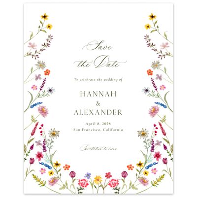 White Wedding Digital Save the Date - Lino Portrait