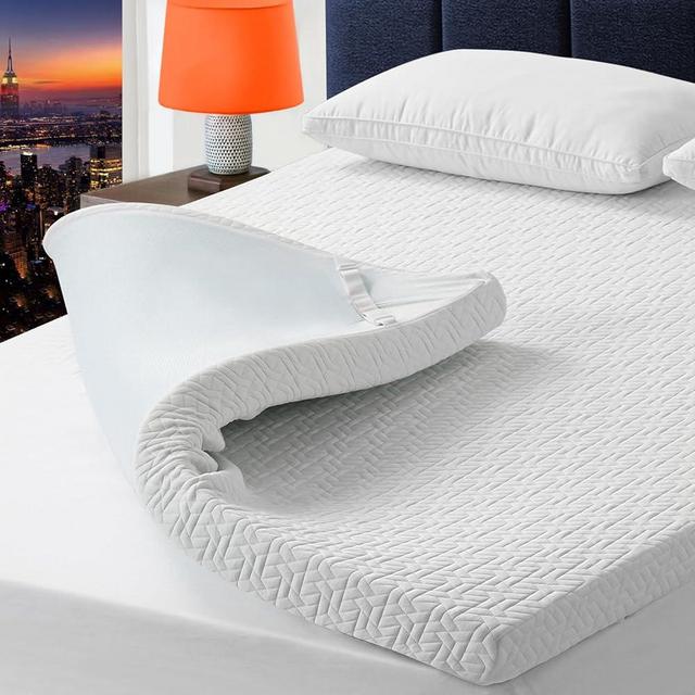 3 Inch King Size Cooling Gel Memory Foam Mattress Topper, Mattress Pad Cover for Pressure Relief, Bed Topper with Removable Cover，Soft & Breathable