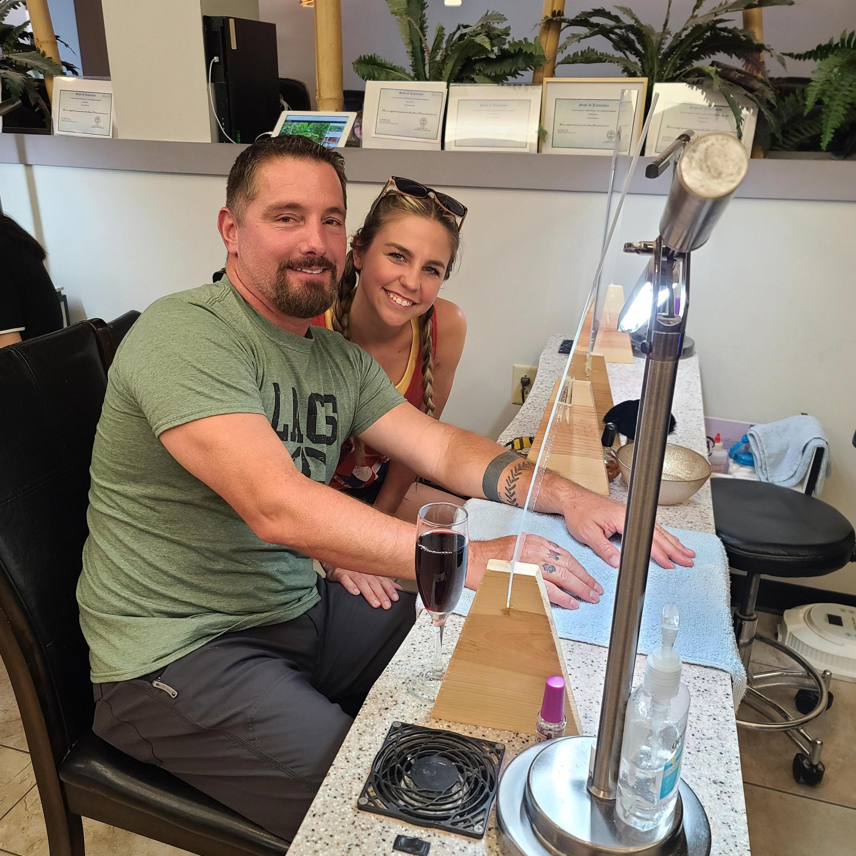 Our first mani & pedi together!