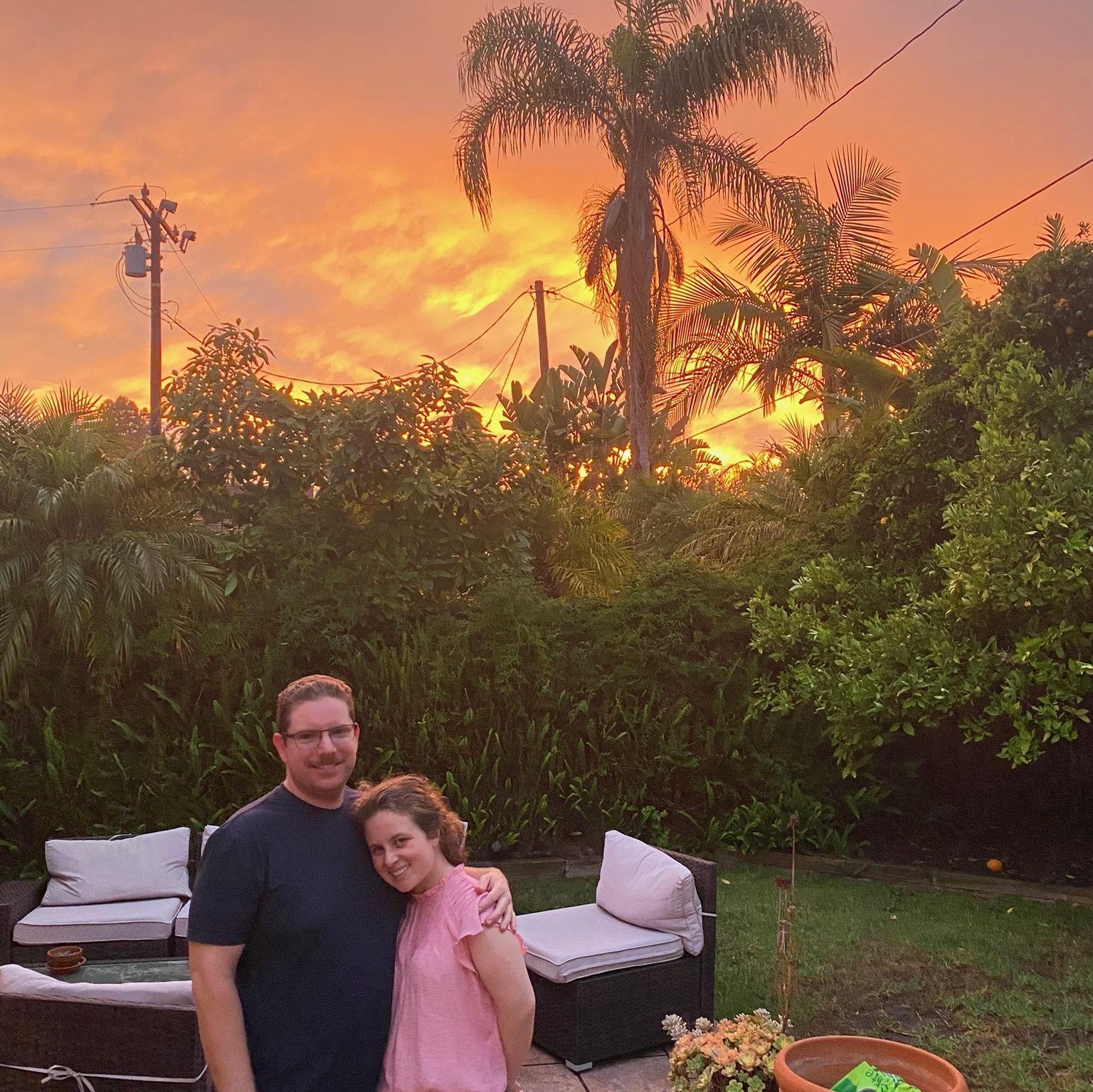 Enjoying an epic sunset in our backyard 2023
