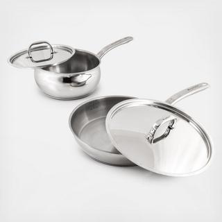 Belly Shape 4-Piece Skillet Set