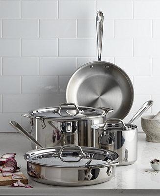 Stainless Steel 7-Pc. Cookware Set, Created for Macy's