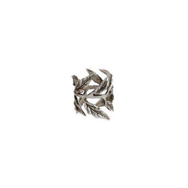 Sweet Leaf Napkin Ring (Silver Shine)