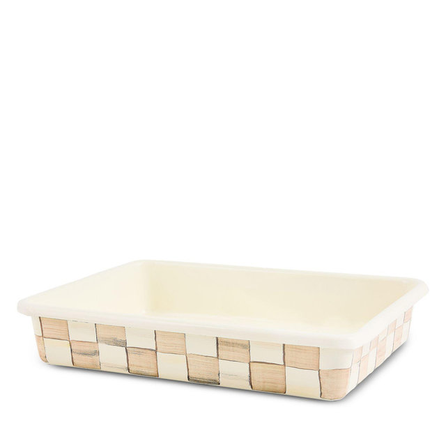 MacKenzie-Childs Mocha Check 9" x 13" Baking Pan