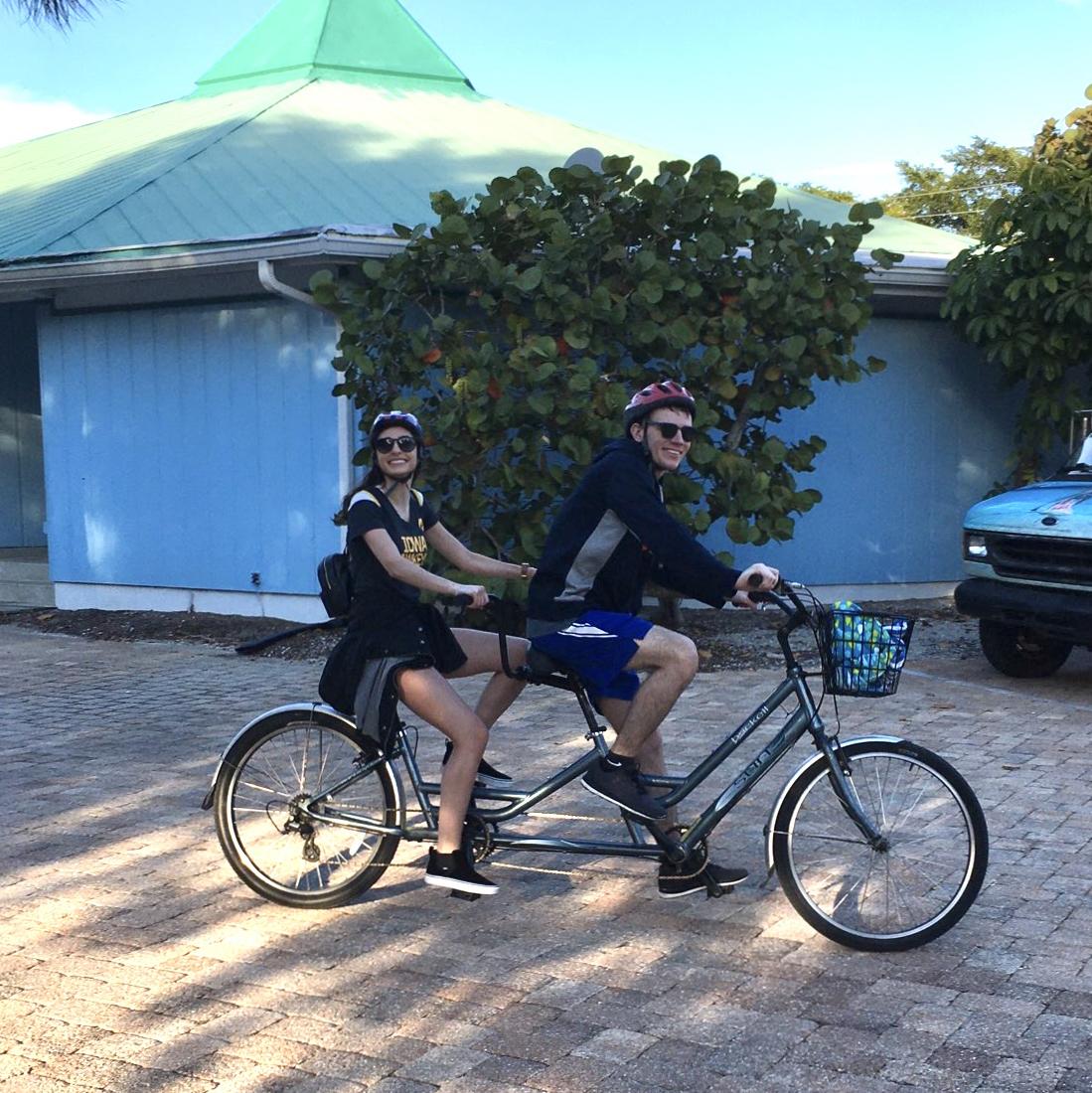 Riding a bike made for two in Fort Myers