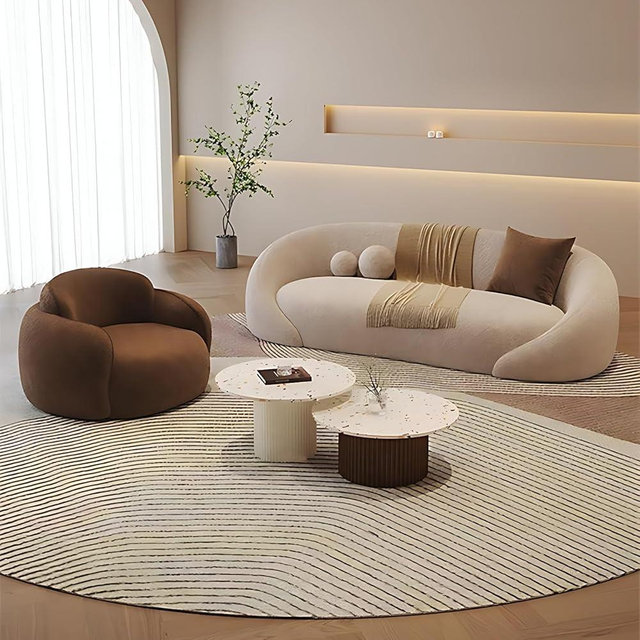 Modern Sectional Sofa Set - with Chenille Fabric | Low Profile Couch with Solid Wood Frame | High-Density Foam | Ergonomic Design for Living Room | Lounge | Office | Embracing Design(White-D,94 in)