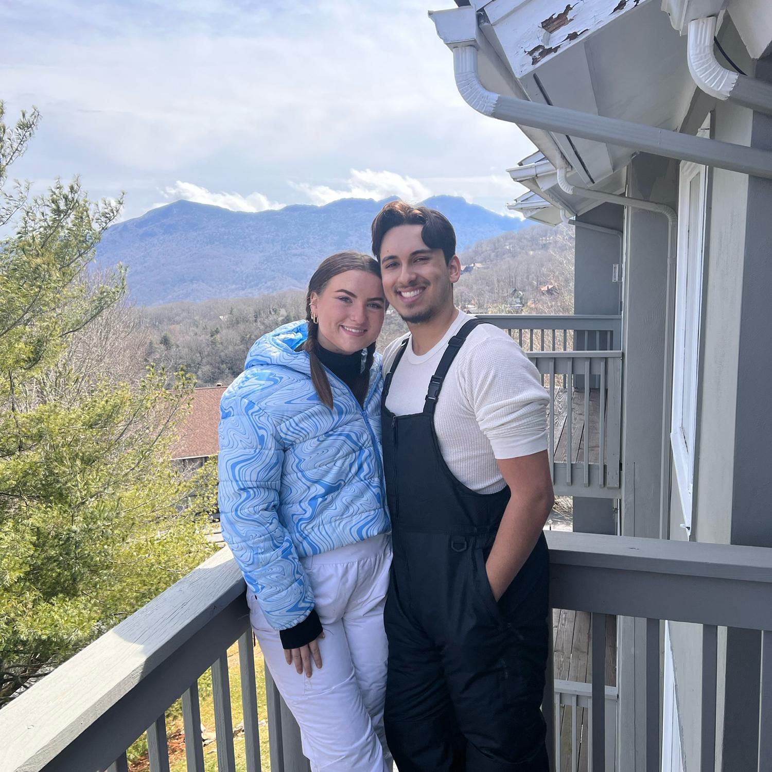 Ben and Ally on a ski trip in Sugar Mountain!