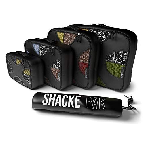 Shacke Pak - 4 Set Packing Cubes - Travel Organizers with Laundry Bag