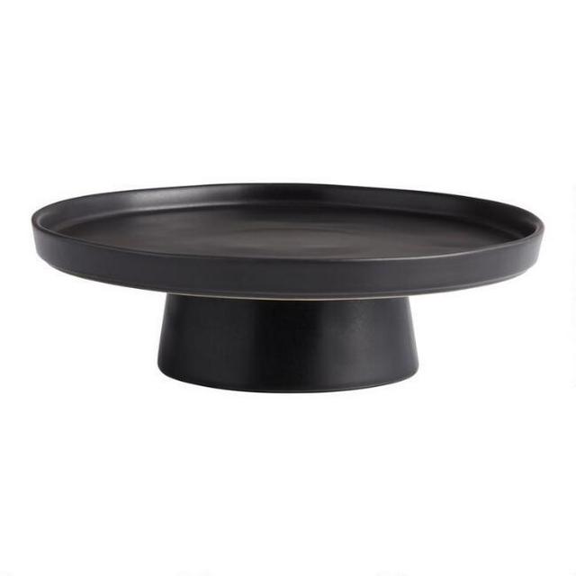 Black Organic Rim Mason Cake Stand