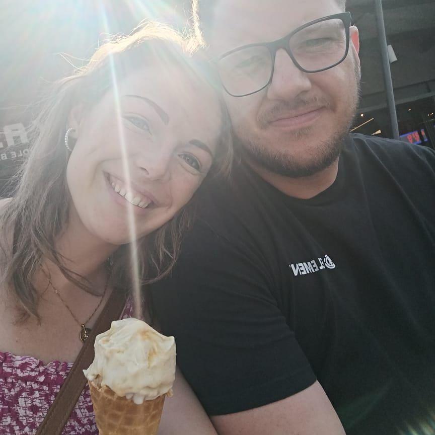 Date at Paul's ice cream, where we shared our love for honeycomb ice cream.