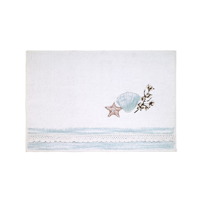 Avanti Farmhouse Shell Tufted Cotton Bath Rug, 20" x 30"