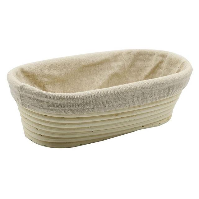 10 inch Oval Banneton Bread Proofing Basket, BetterJonny Artisan Bread Dough Proofing Rattan Basket +Liner Combo for Professional and Home Bakers