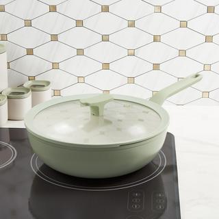 Leo Balance Nonstick Ceramic Wok Pan with Glass Lid
