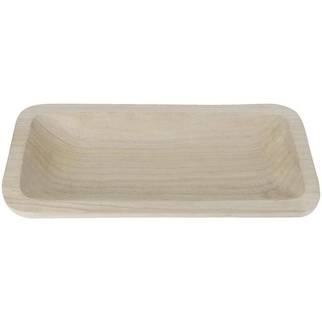 Wooden Dough Bowl Decorative Trays for Décor, 17.7" Wide Farmhouse Large Paulownia Decorative Wood Bowl Snack Fruit Serving Bowl Kitchen Dining and More