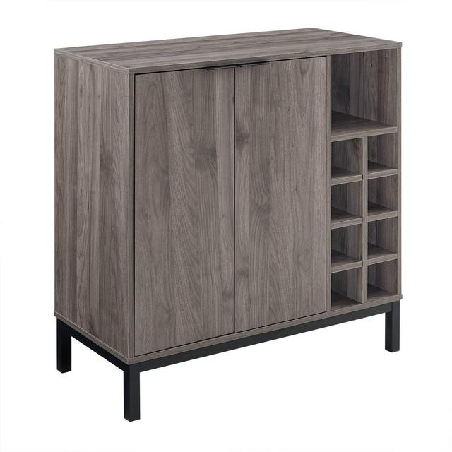 Carraway Ultimate Wine Storage Bar Cabinet Slate Gray - Saracina Home
