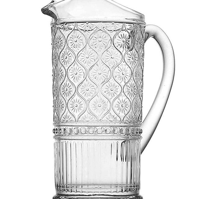 Claro by Godinger Beverage Pitcher Water Jug, Juice and Iced Tea Beverage Carafe