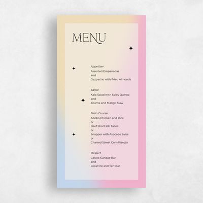 Apple Sauce, Yellow Wedding Menu - Kalia