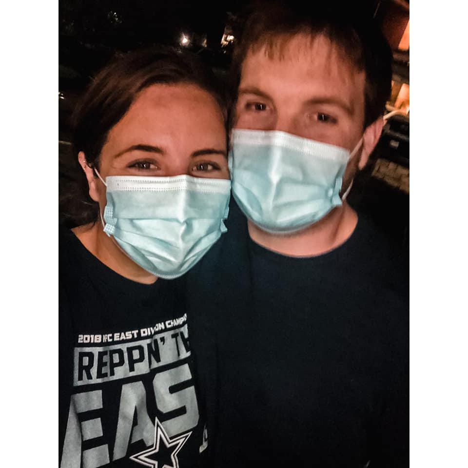 The masks sum up the first 2-ish years of our relationship.