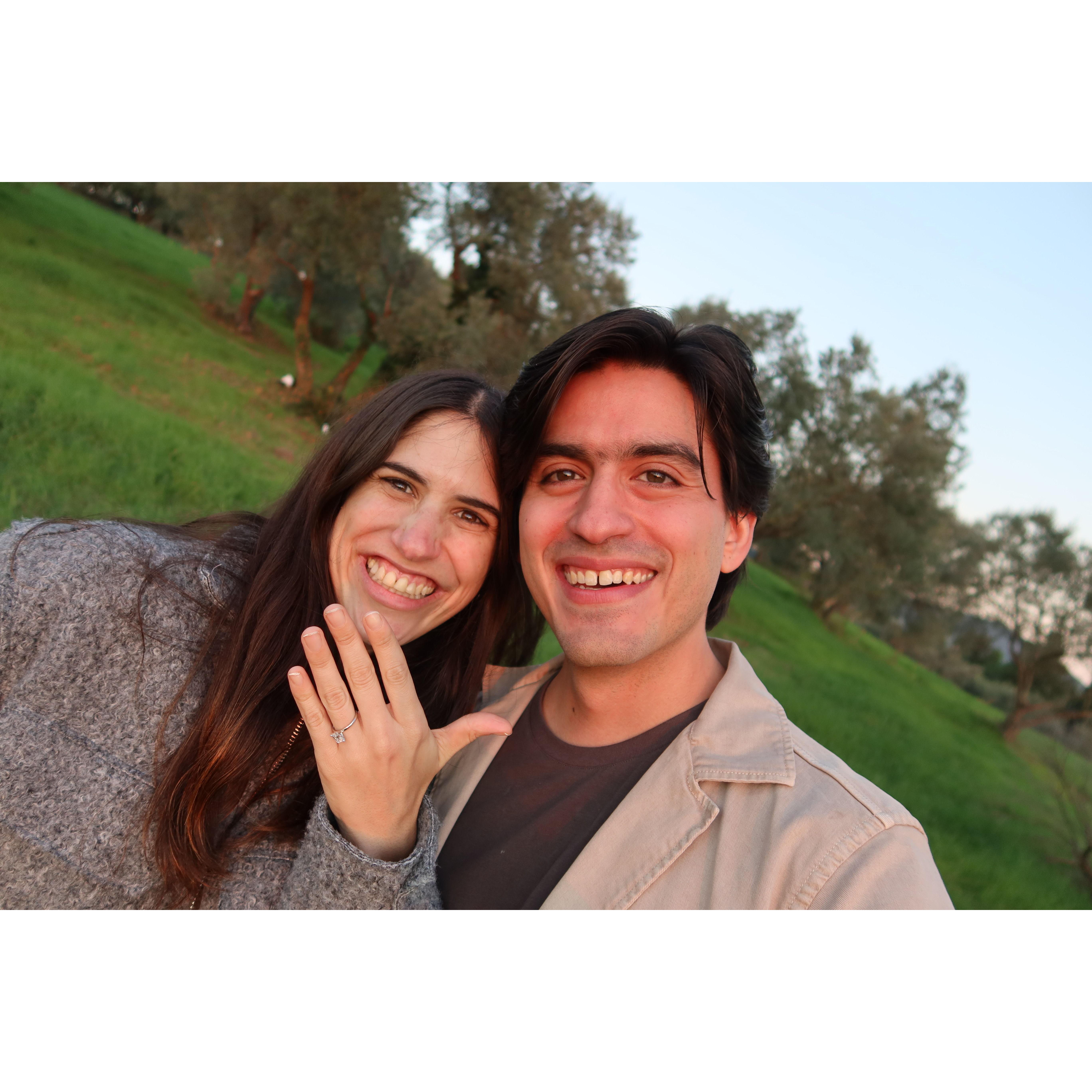 We got engaged in Italy