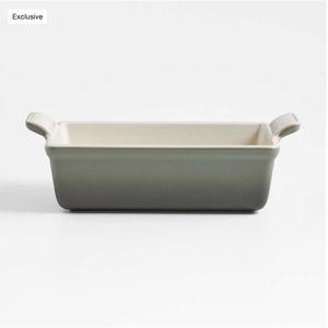 Le Creuset Heritage Thyme Ceramic Loaf Pan | Crate & Barrel