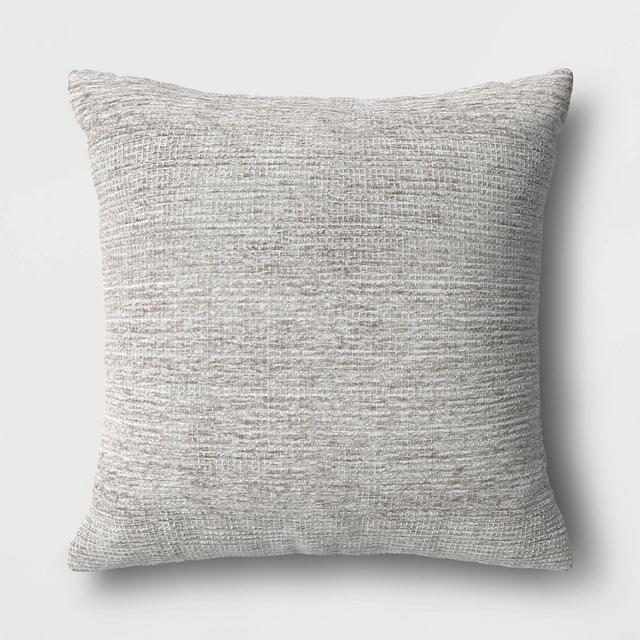 Checkerboard Woven Cotton Square Throw Pillow Gray - Room Essentials™