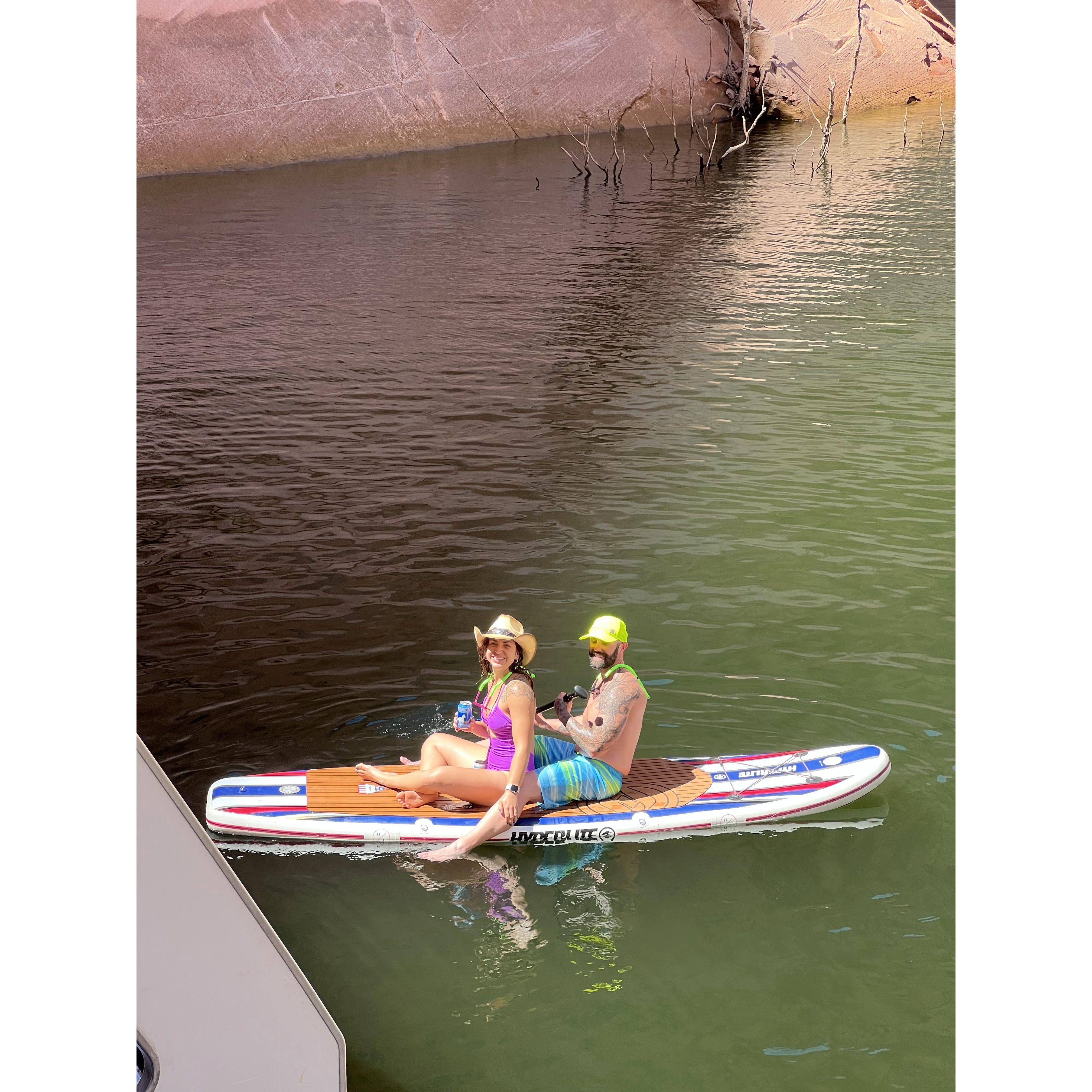 Paddle boarding and sunshine