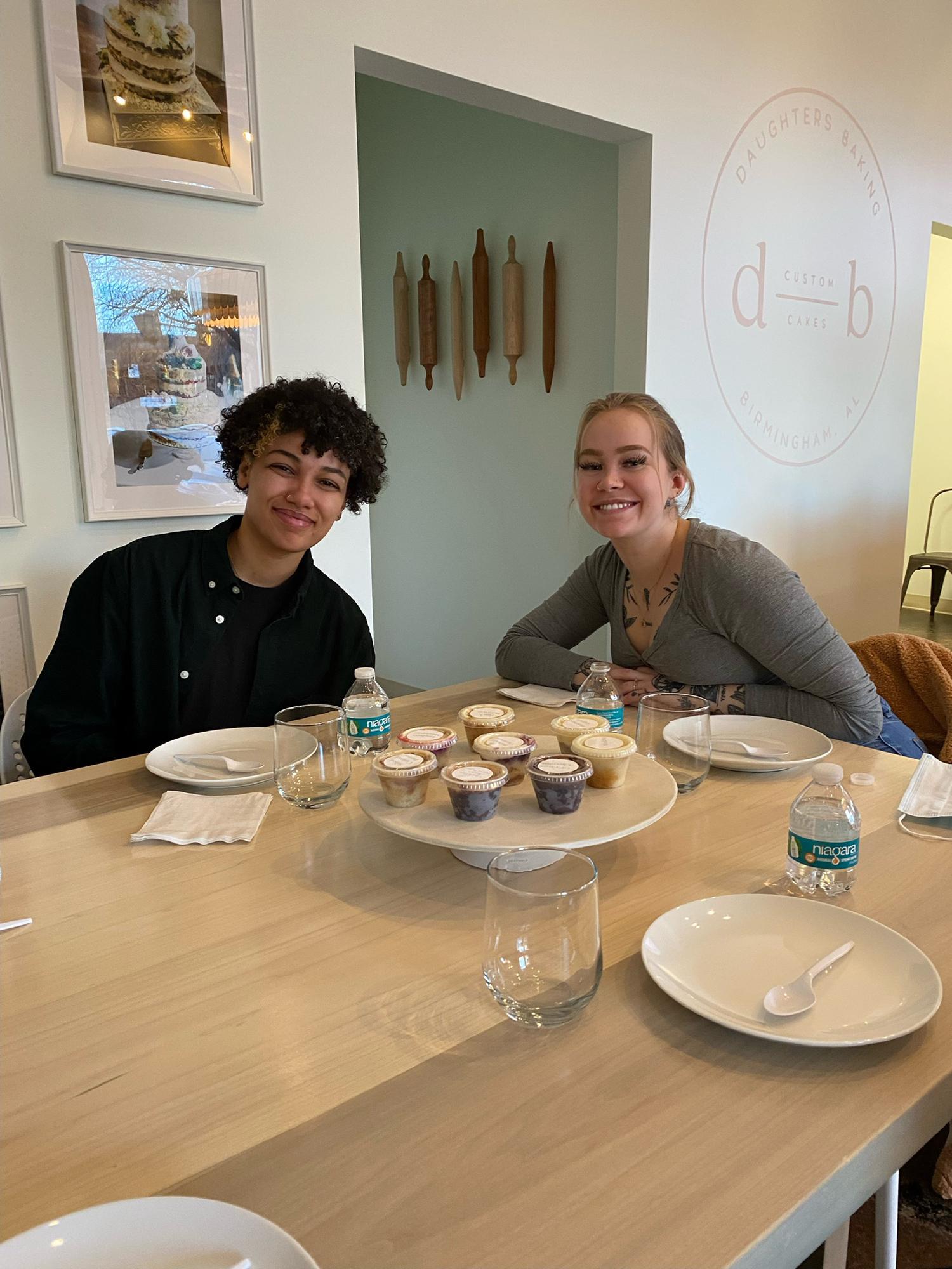 Testing some wedding cake flavors, can’t wait for y’all to taste what we’ve picked!