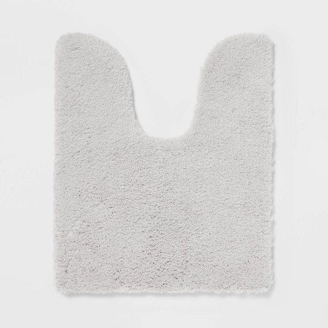 Spa Plush Contour Bath Rug Light Gray - Threshold™