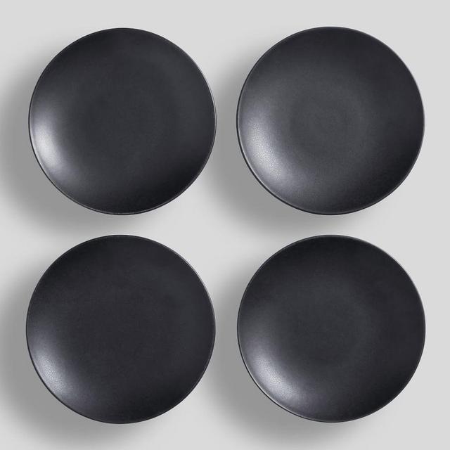 Mason Stoneware Appetizer Plates, Set of 4 - Charcoal