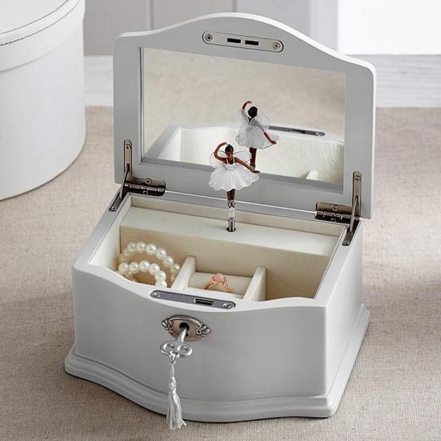 Gray Abigail Jewelry Box w/ personalization