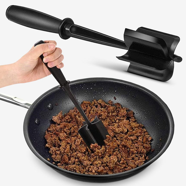 Cheer Collection Heat Resistant Meat Chopper with 5 Blade Pinwheel Design for Ground Beef and Mashing