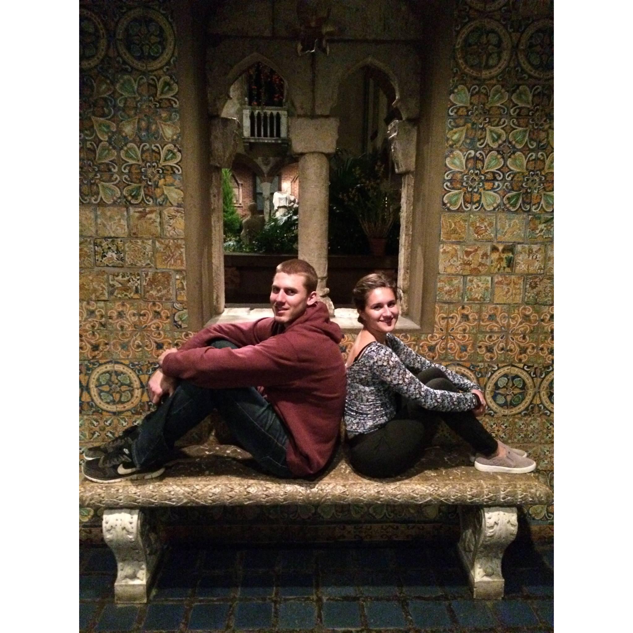 Same place, picture taken a year later during our sophomore year.