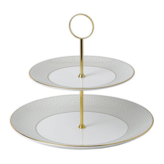 Wedgwood® Arris Two-Tier Cake Stand