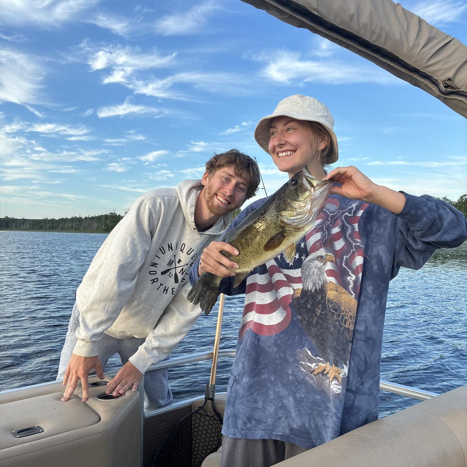 More time at the cabin except this time Bekah caught a bigger bass!