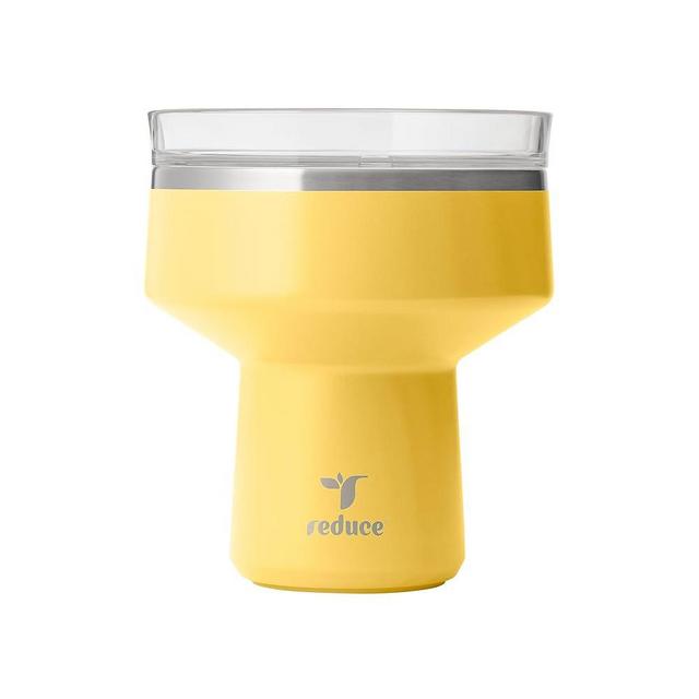REDUCE Saltini 16 oz Cocktail Tumbler - Insulated Margarita Tumbler with Lid - Keeps Drinks Cold for 10 Hours - 360 Sippable Martini Glass Alternative - Shatterproof, Perfect for Parties - Pineapple