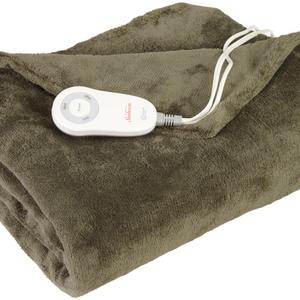 Sunbeam TSM8US-R608-25B00 Microplush Heated Throw, Olive