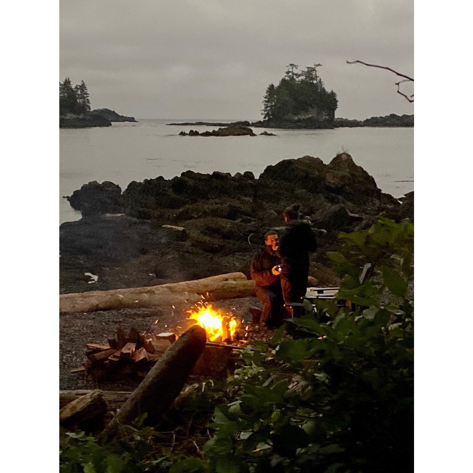 The proposal! In Ucluelet, BC on October 26, 2020