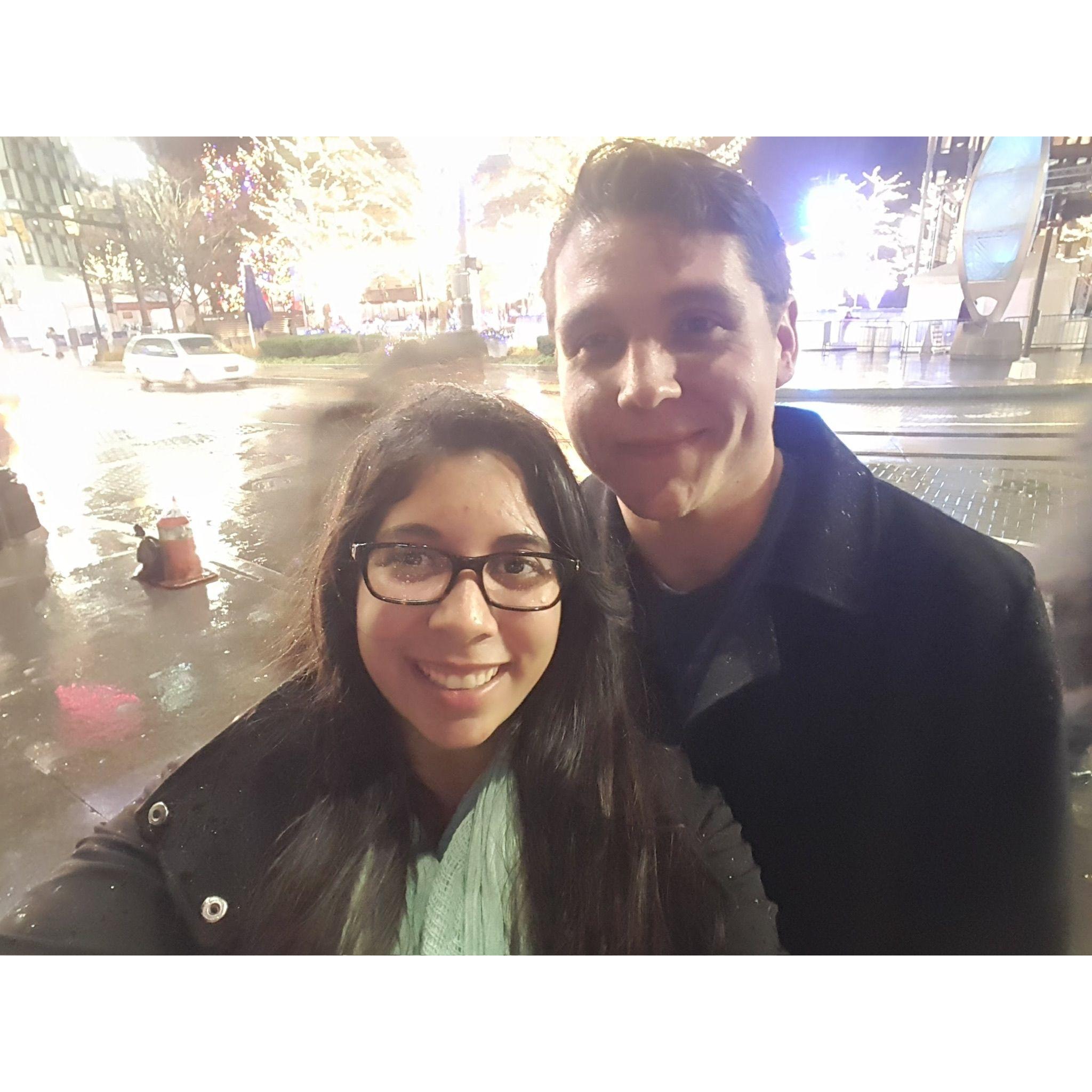Our first date! We went to downtown Detroit