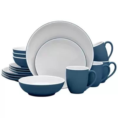 Noritake® ColorTrio Coupe 16-Piece Dinnerware Set in Blue
