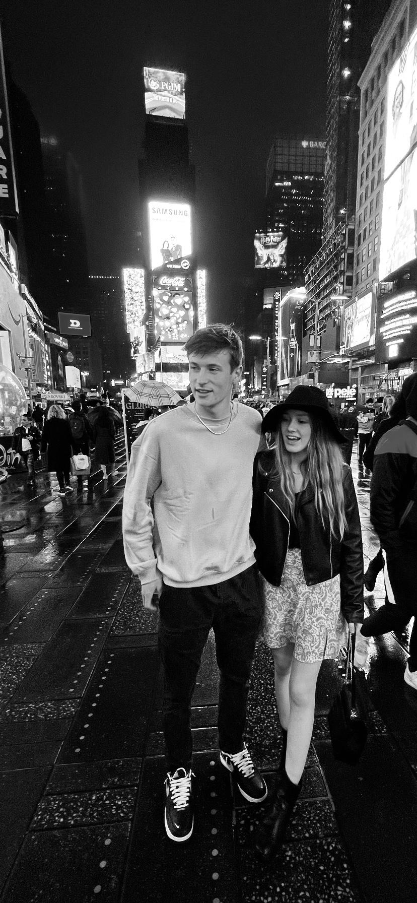 Braden was lucky enough to make it to Time Square when it wasn't super busy.