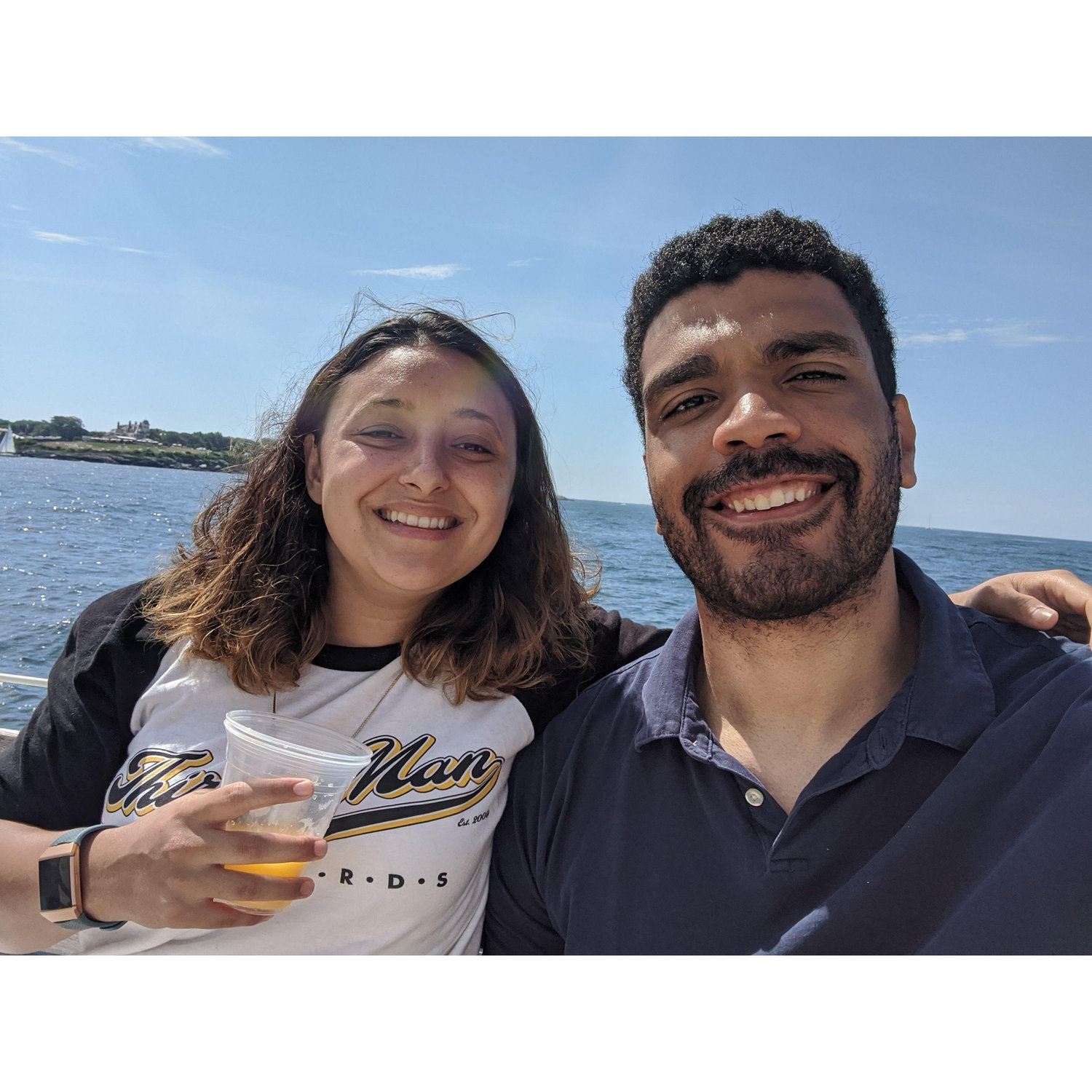 On a sunset cruise in Newport, RI (Summer 2021)