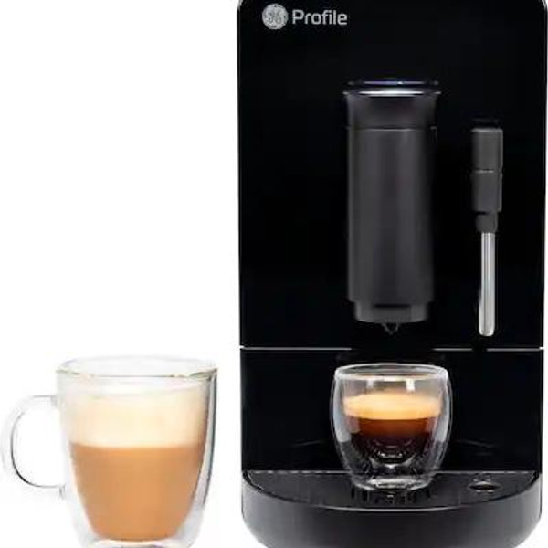 GE Profile - Automatic Espresso Machine with 20 bars of pressure, Milk Frother, and Built-In Wi-Fi - Black